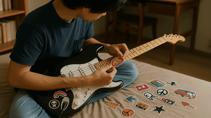 ギターにステッカー ダサい おしゃれ