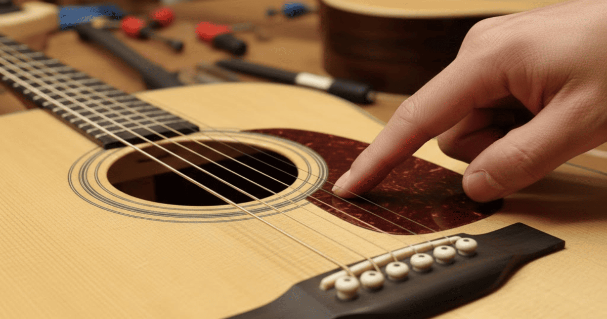 ギター ブリッジ 浮く